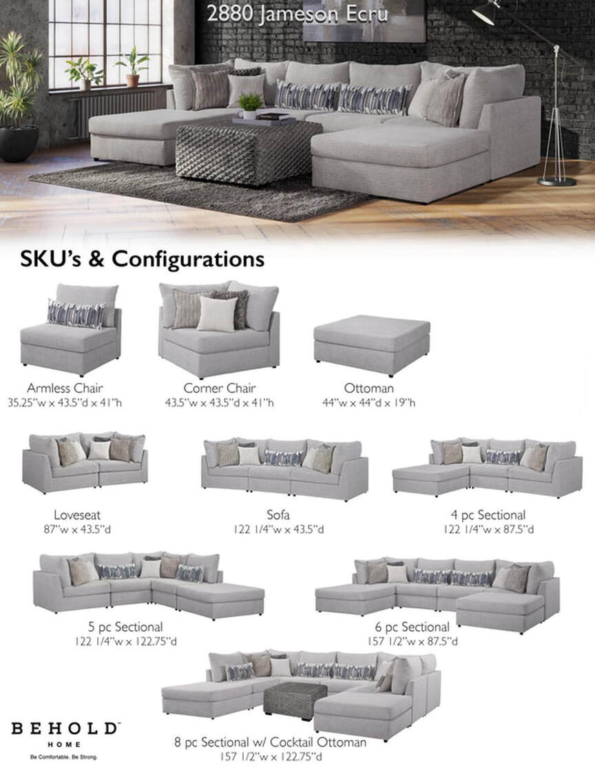 BEHOLD 2880 MODULAR SECTIONAL - BUILD IT ANY WAY YOU LIKE!