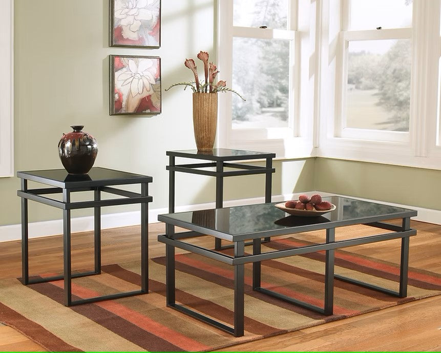 ASHLEY T180-13 LANEY 3 PIECE COFFEE AND SIDE TABLES SET