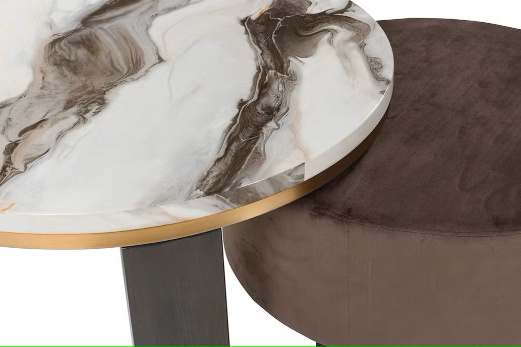 ASHLEY T671-22 JAZMORE COCKTAIL TABLE AND OTTOMAN