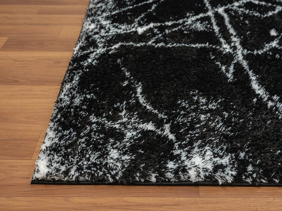 COMFY SHAG 230 BLACK 5 X 7 RUG