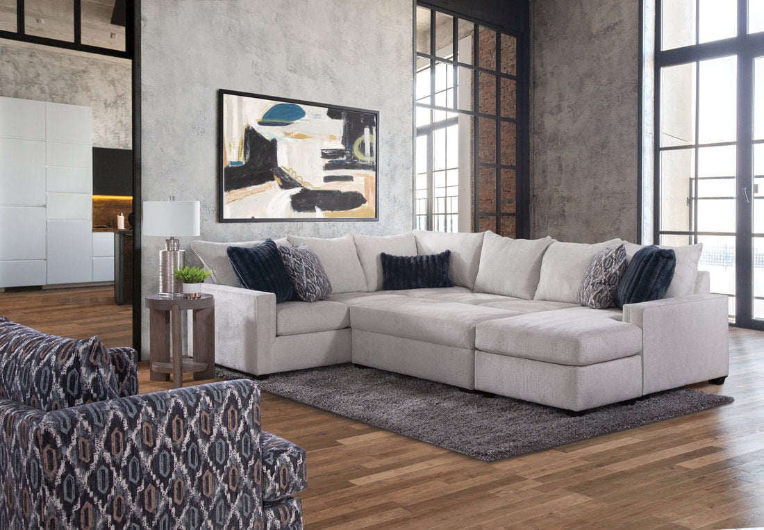 BEHOLD 3950 STONE COLOR SECTIONAL WITH OPTIONAL OTTOMAN