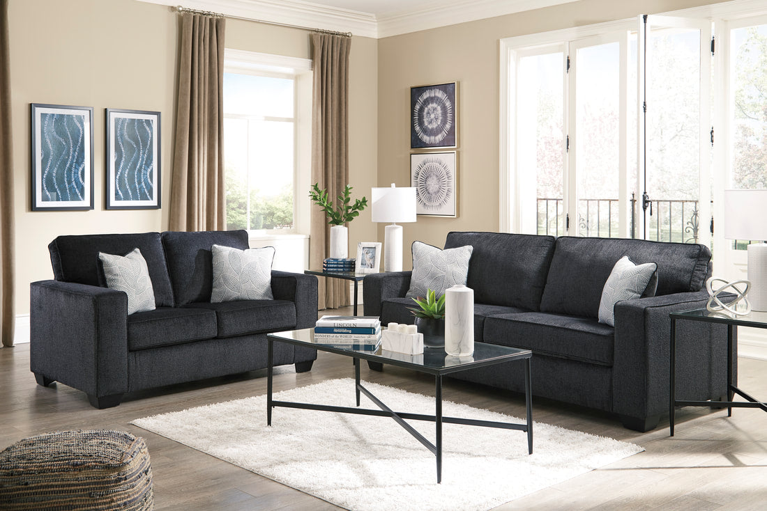 ASHLEY 872-13 SLATE SOFA AND LOVESEAT