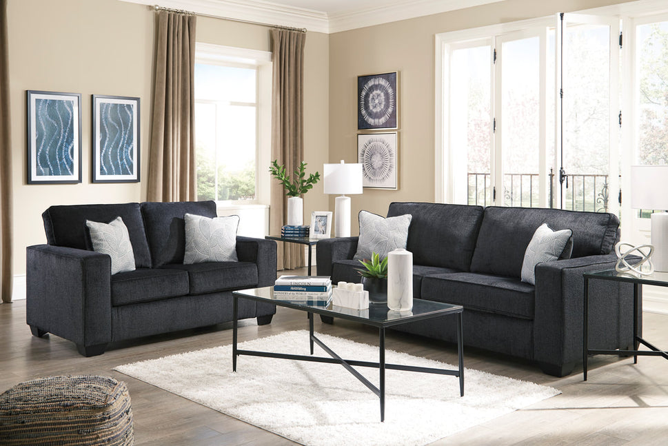 ASHLEY 872-13 SLATE SOFA AND LOVESEAT