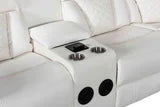 ALEXA2023 WHITE RECLINING SECTIONAL