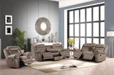 Andres Reclining Living Room Set Available in Brown and Grey