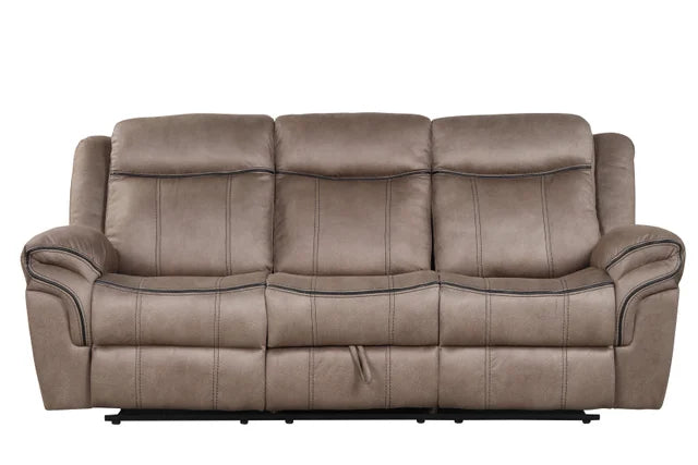 Andres Reclining Living Room Set Available in Brown and Grey
