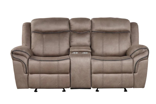 Andres Reclining Living Room Set Available in Brown and Grey