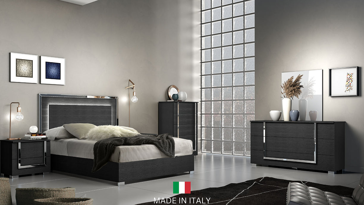 ANTONELLA COLLECTION (BLACK) BEDROOM SET AVAILABLE IN QUEEN AND KING SIZES AS 4 PC OR 5 PC SETS