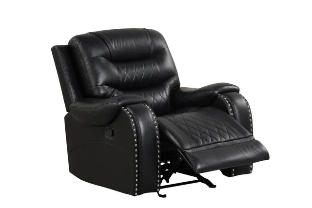 ASHLEY2001 BLACK OVERSIZED 3PC RECLINING SET
