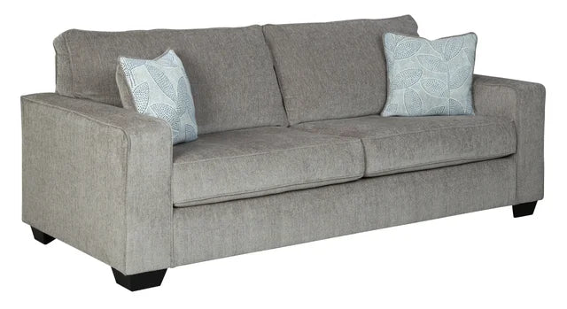 ASHLEY 872-14 GRAY SOFA AND LOVESEAT