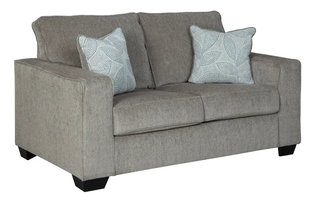 ASHLEY 872-14 GRAY SOFA AND LOVESEAT