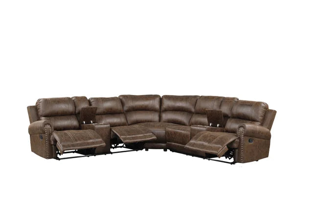CARROL BROWN OVERSIZED RECLINING SECTIONAL
