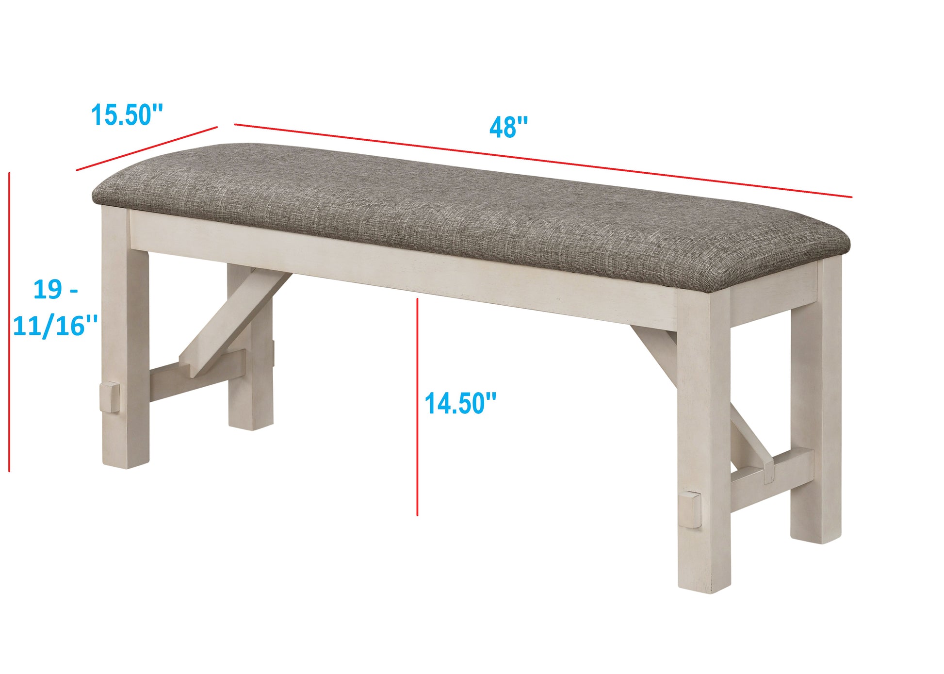 2158 MARIBELLE DINING ROOM SET WITH 4 CHAIRS AND DINING BENCH