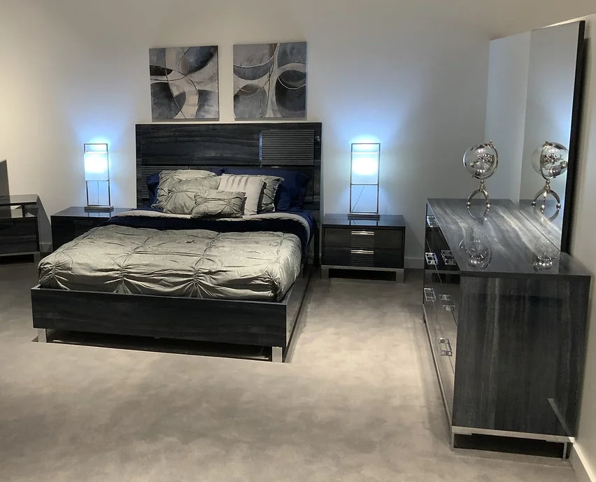 DELIA COLLECTION BEDROOM SET AVAILABLE IN QUEEN AND KING SIZES AS 4 PC OR 5 PC SETS