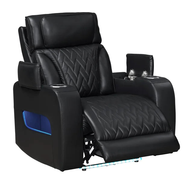 DUBAI 3PC BLACK POWER RECLINING SET