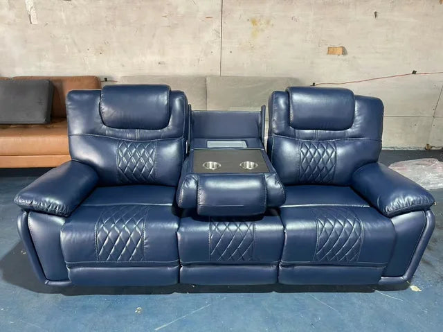 GALVESTON 3 PIECE RECLINING SET AVAILABLE IN BLUE BLACK AND BROWN