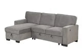 Marcos Sectional with Pull Out bed available in Black and Grey