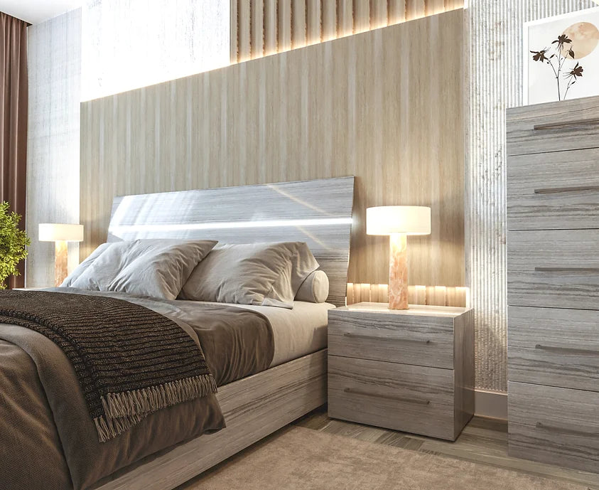 MIA COLLECTION BEDROOM SET AVAILABLE IN QUEEN AND KING SIZES AS 4 PC OR 5 PC SETS