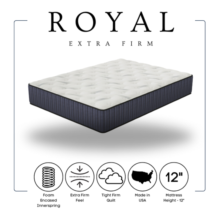 ROYAL COMFORT FIRM 12" HYBRID AVAILABLE IN TWIN, FULL, QUEEN AND KING SIZES