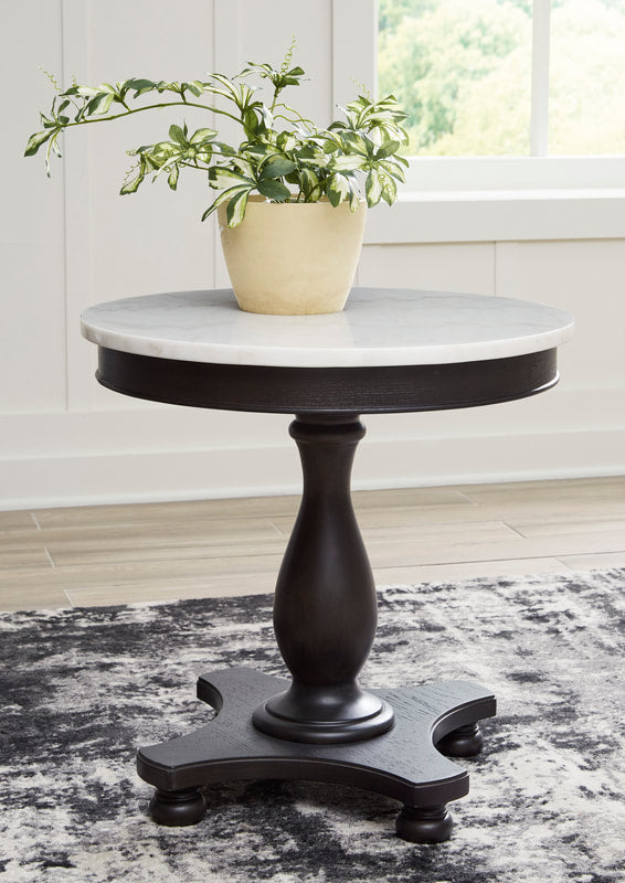 A4000565 ACCENT TABLE WITH MARBLE TOP