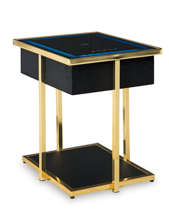 A4000681 ACCENT TABLE WITH SPEAKERS,LED LIGHTS AND USB PORTS
