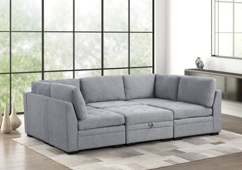 SAM 6 PIECE MODULAR SECTIONAL - ARRANGE IT ANY WAY YOU LIKE!