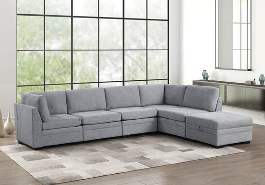 SAM 6 PIECE MODULAR SECTIONAL - ARRANGE IT ANY WAY YOU LIKE!