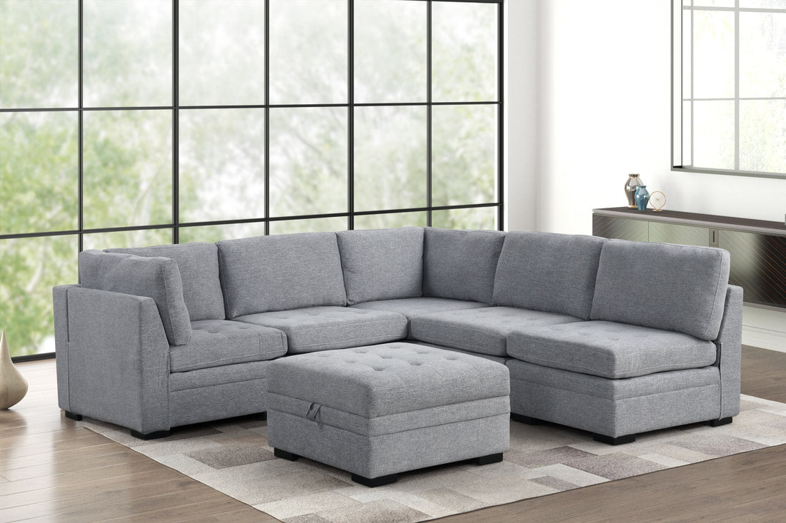 SAM 6 PIECE MODULAR SECTIONAL - ARRANGE IT ANY WAY YOU LIKE!