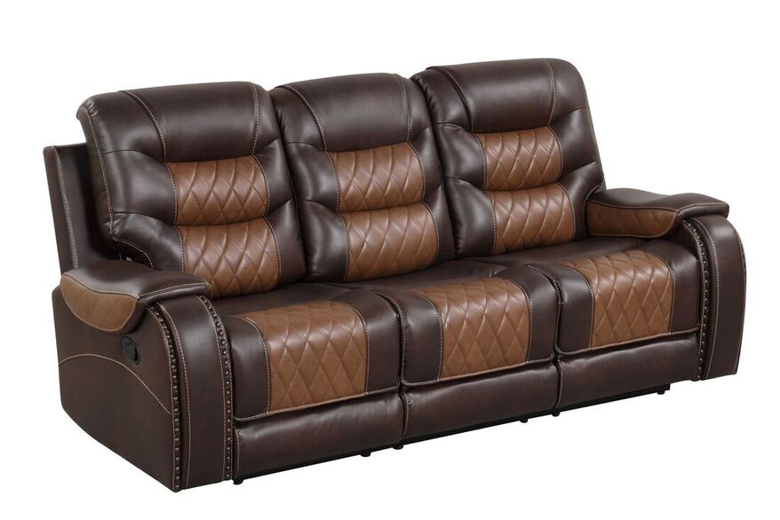 ASHLEY1001 2 TONE BROWN OVERSIZED 3PC RECLINING SET