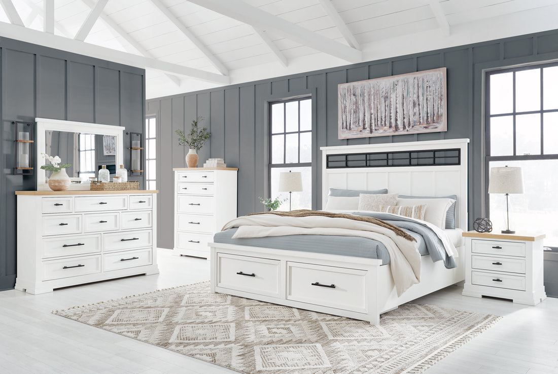 B844 BEDROOM SET AVAILABLE IN QUEEN AND KING SIZES AS 5PC SET