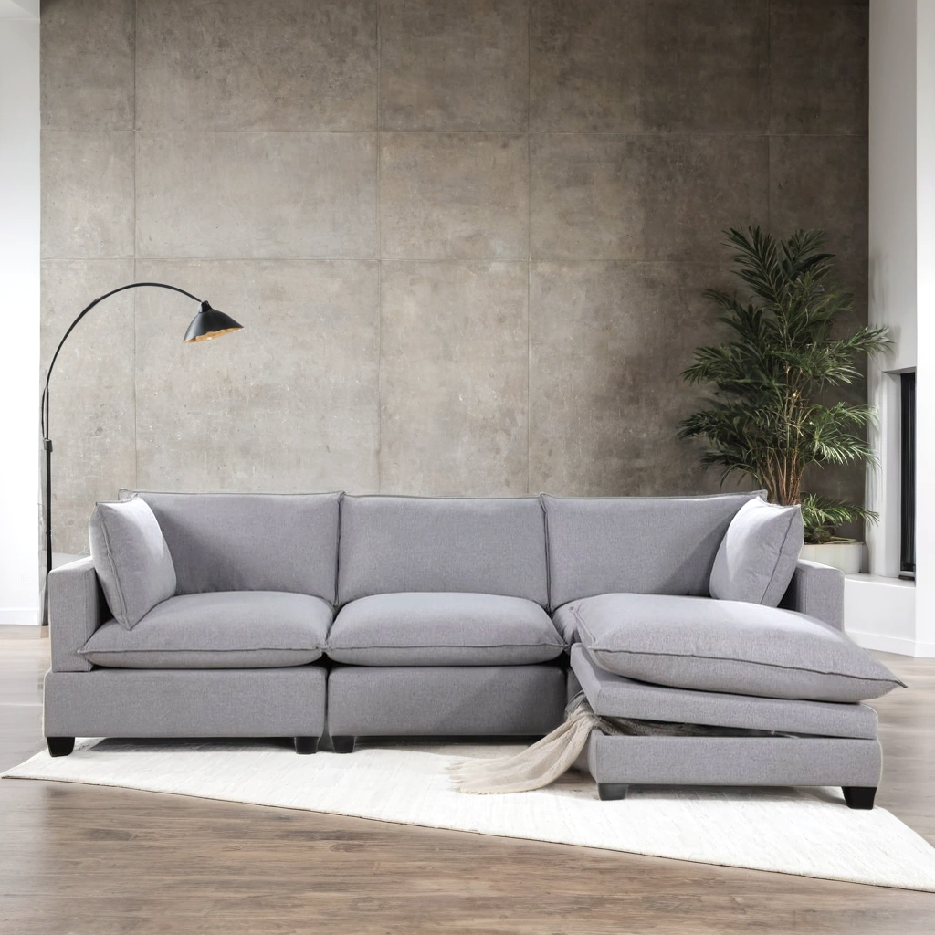 CLOUD2 GRAY 4 PIECE MODULAR SECTIONAL SET