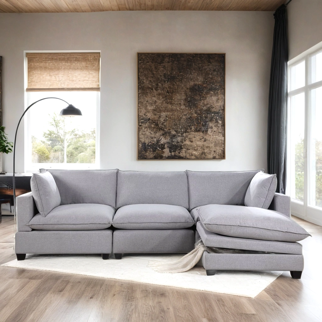 CLOUD2 GRAY 4 PIECE MODULAR SECTIONAL SET