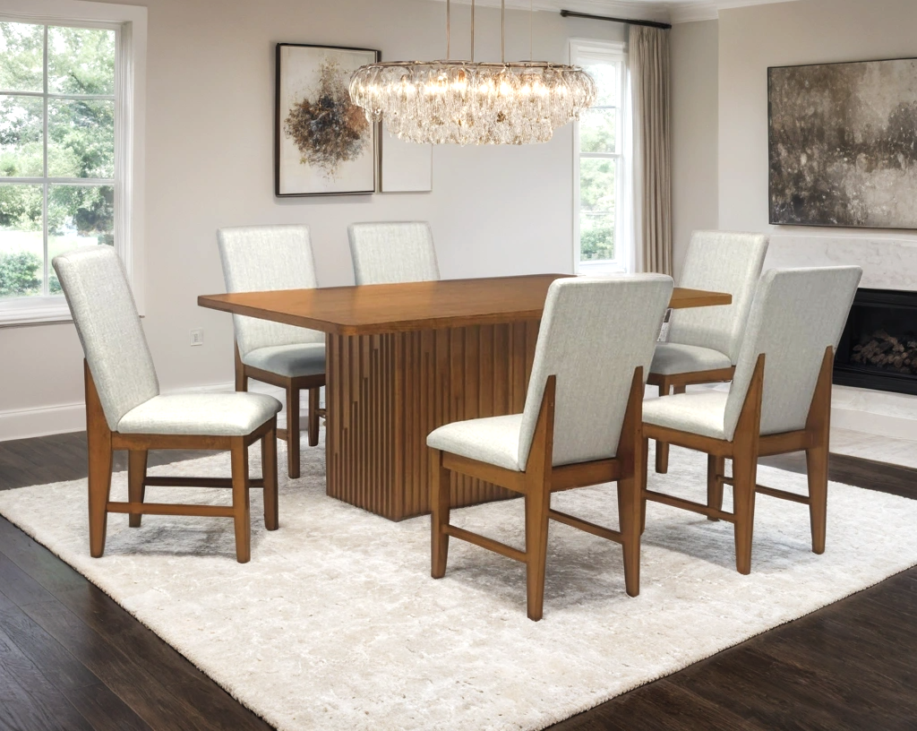 D2800 DINING TABLE + 6 CHAIRS SET