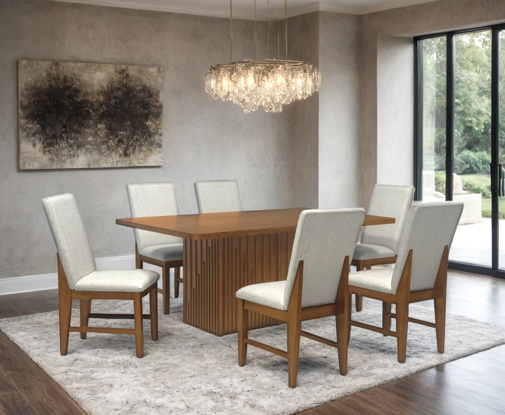 D2800 DINING TABLE + 6 CHAIRS SET