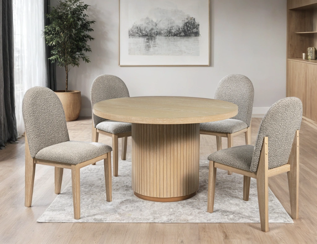 D400 DINING SET WITH TABLE AND 4 CHAIRS