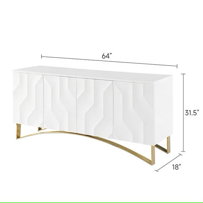A-C07 BIANCA WHITE CONSOLE TABLE