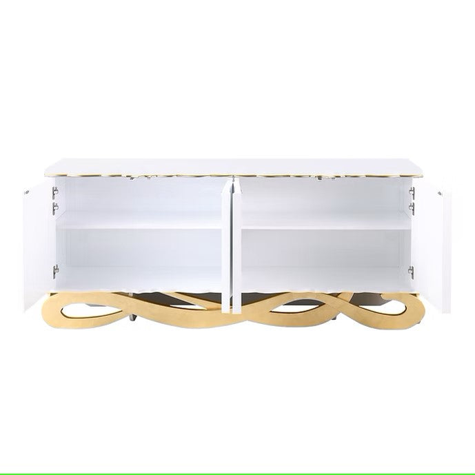 A-C28 TESSA WHITE CONSOLE TABLE