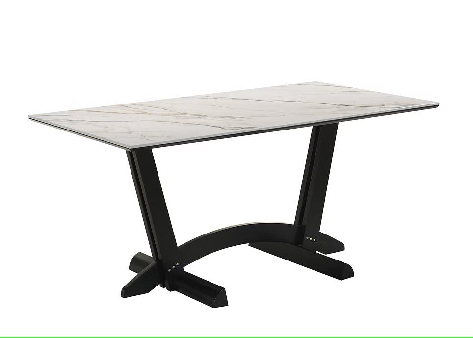 D1401 NAVA WHITE 7 PC DINING SET INCLUDES TABLE WITH 6 CHAIRS