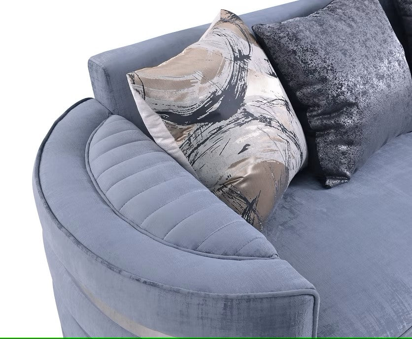 S3300 MINERVA GREY LIVING ROOM SET AVAILABLE AS 2 PIECE OR 3 PIECE SET