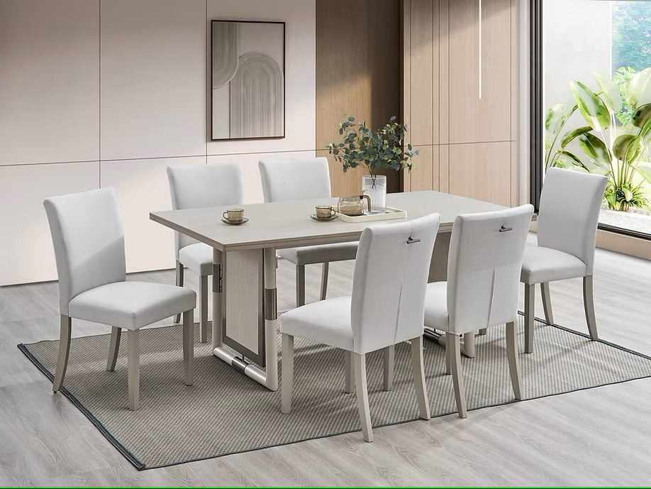 D9070 URBAN 7 PC DINING SET INCLUDES TABLE WITH 6 CHAIRS
