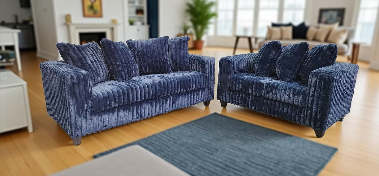 S300 GIA BLUE SOFA AND LOVESEAT SET