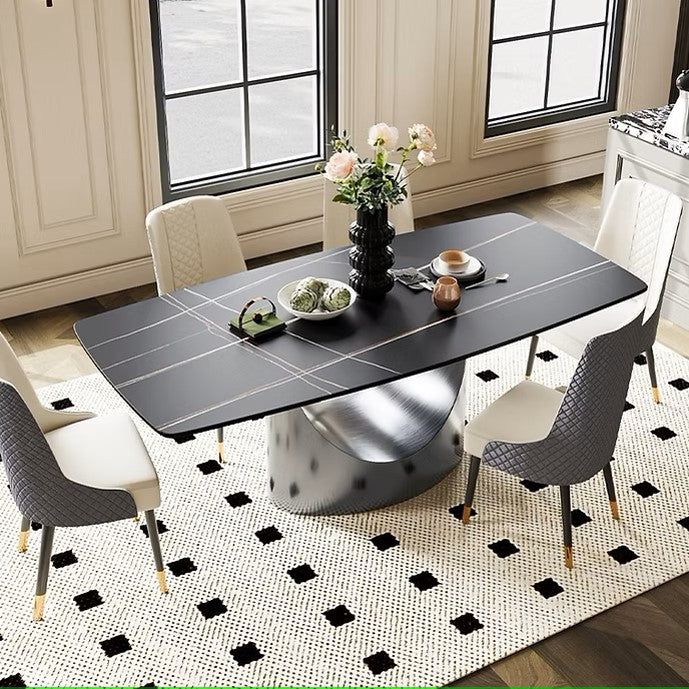 LEXI MATT BLACK 79" DINING TABLE - RANI CHAIRS CAN BE PURCHASED SEPERATELY