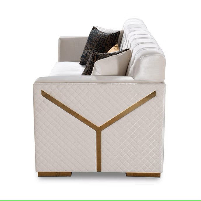 S2401 HILENA WHITE LIVING ROOM SET AVAILABLE AS 2 PIECE OR 3 PIECE SET