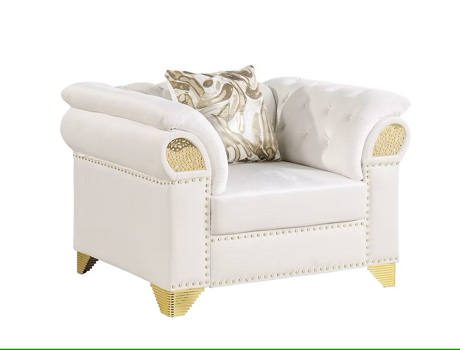 S3600 EMMA CREAM LIVING ROOM SET AVAILABLE AS 2 PIECE OR 3 PIECE SET