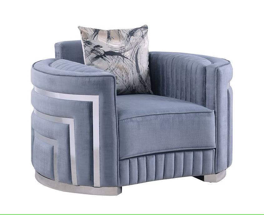 S3300 MINERVA GREY LIVING ROOM SET AVAILABLE AS 2 PIECE OR 3 PIECE SET