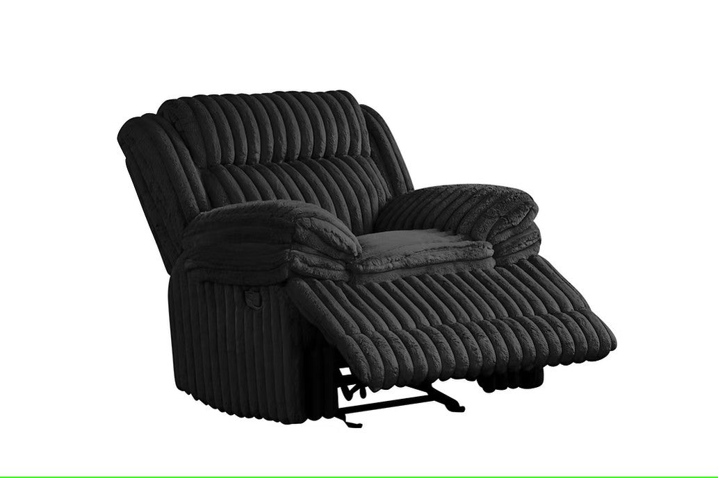 S3939 MELLO BLACK 3 PIECE RECLINING LIVING ROOM SET