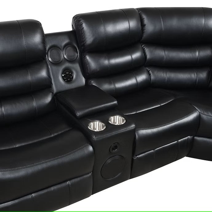 S8787 SONIC BLACK RECLINING SECTIONAL
