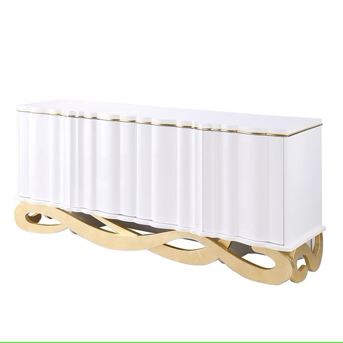 A-C28 TESSA WHITE CONSOLE TABLE