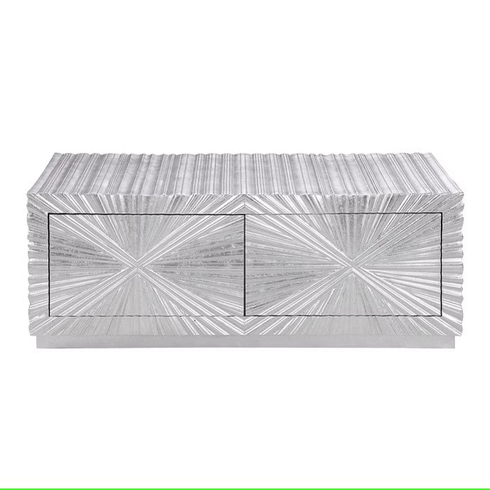 A-CT07 SELENE SILVER LEAF COFFEE TABLE