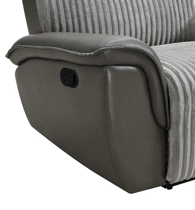 S9112 TWIST GREY 3 PIECE RECLINING LIVING ROOM SET